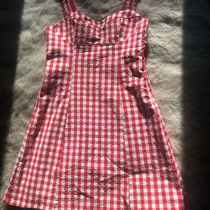 Zara red gingham summer dress